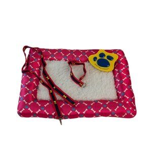 Build A Bear Dog Bed Leash Collar‎ Brush Pink Bones Pet Accessories